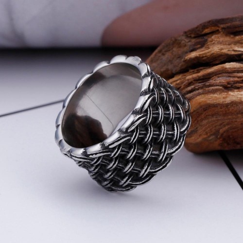Men's Steel Ring Embossed... 2