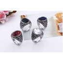 Anello Acciaio Inox Uomo Con Pietra grande