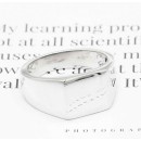 925% Silver Square Vintage Chevalier Engraved Ring