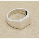 925% Silver Square Vintage Chevalier Engraved Ring