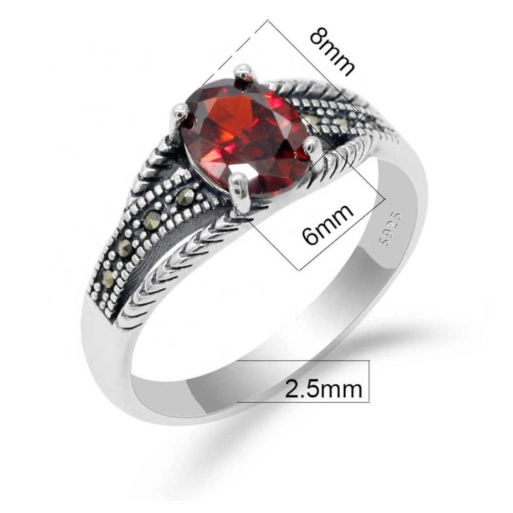 Men's Women's Ring in 925% Silver...