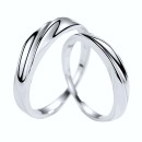 Couple Rings, 925% Silver Adjustable Bands for Men and Women