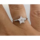 Anello Argento 925 Regolabile Stella Swarovski Elements