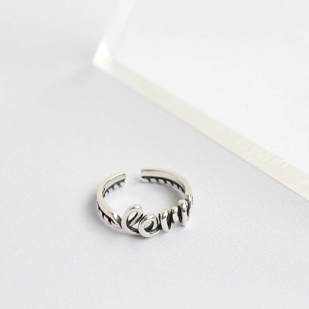 Adjustable women's 925 silver ring...