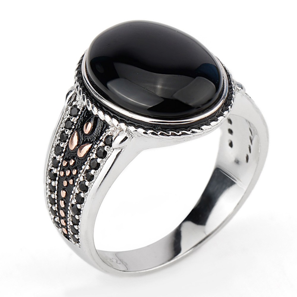 Men Women Silver Ring 925% With...