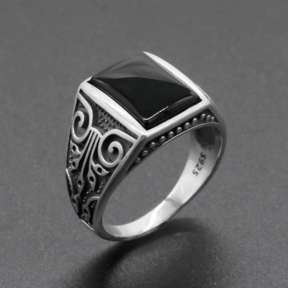 925% Silver Lucifer Ring with...