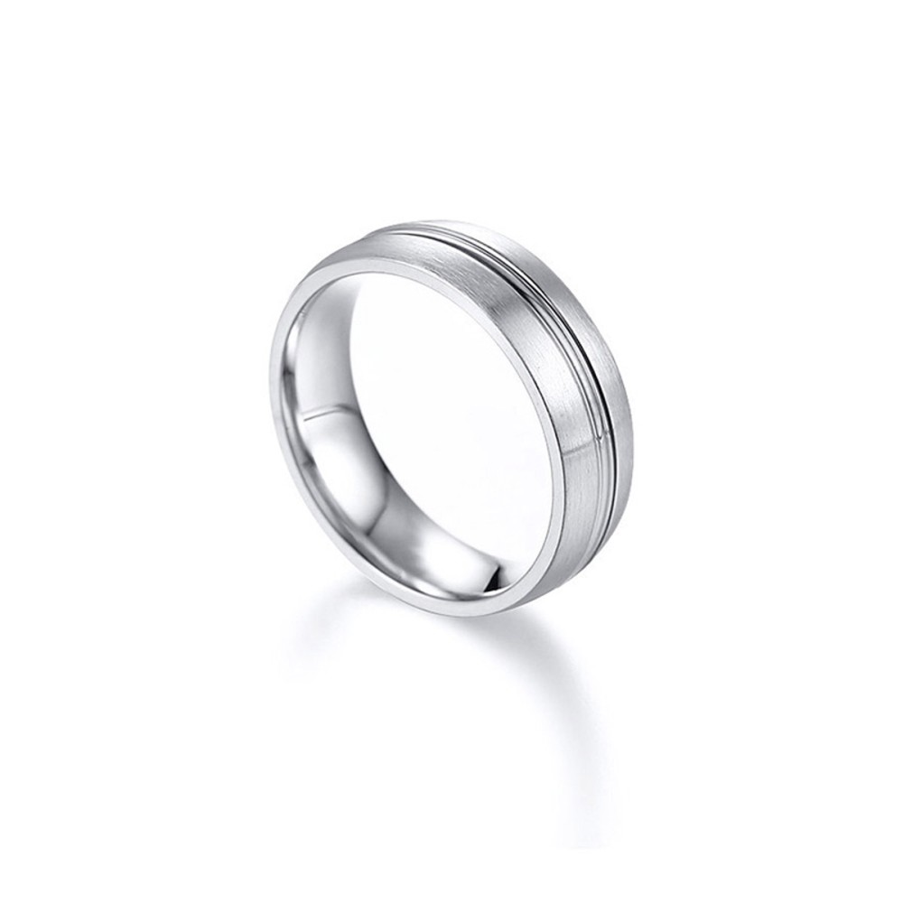 Anello Acciaio Uomo Donna Fascia con...