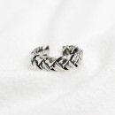Adjustable Band Ring in 925 Sterling Silver Unisex Braid
