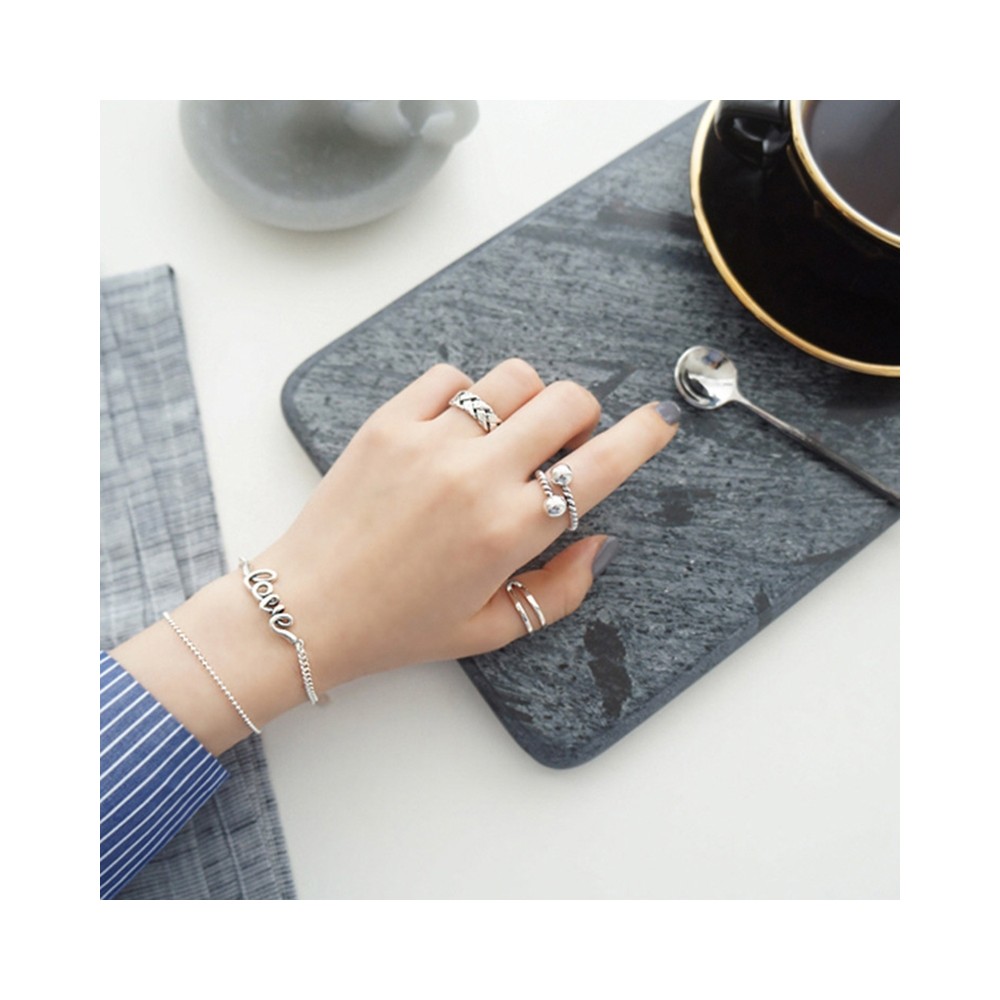 Adjustable Band Ring in 925 Sterling...