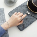 Adjustable Band Ring in 925 Sterling Silver Unisex Braid