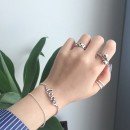 Anello Regolabile a Fascia in argento 925% Unisex Treccia