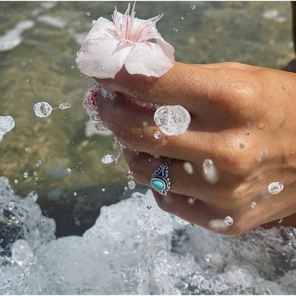 Anello Regolabile Con Pietra in...