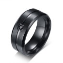 Anello fascia nero Uomo Donna