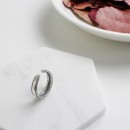Adjustable band ring for pinky phalanx in 925 silver