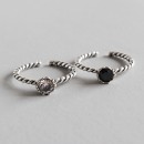 Anello Donna Regolabile in Argento 925 con Pietra