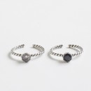 Anello Donna Regolabile in Argento 925 con Pietra