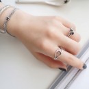 Adjustable Women's Ring in 925 Sterling Silver with Stone