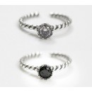 Anello Donna Regolabile in Argento 925 con Pietra