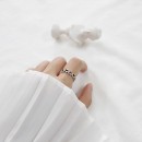 Adjustable Women's Ring in 925 Silver Band with Hearts