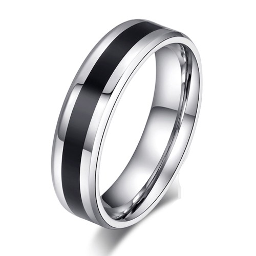 Steel Ring Men Women Black...