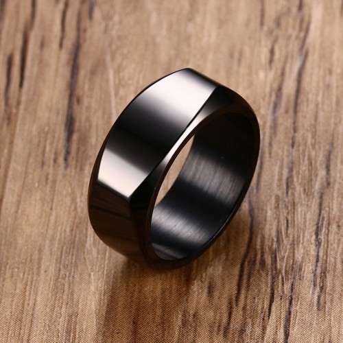 Anello Fascia Uomo Donna Nero 2