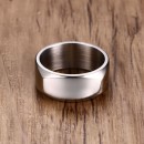 Crushed Band Stainless Steel Men's Women's Ring