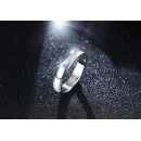 Anello Acciaio Solitario Donna Semplice Zircone