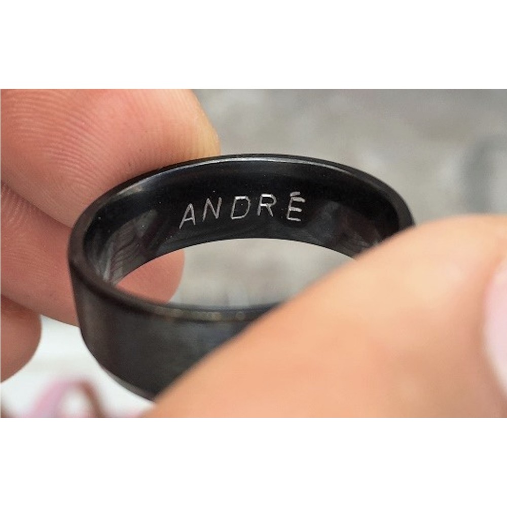 Satin Band Ring Unisex 8 mm with...