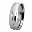 Steel Ring for Men and Women with Set Zirconia
