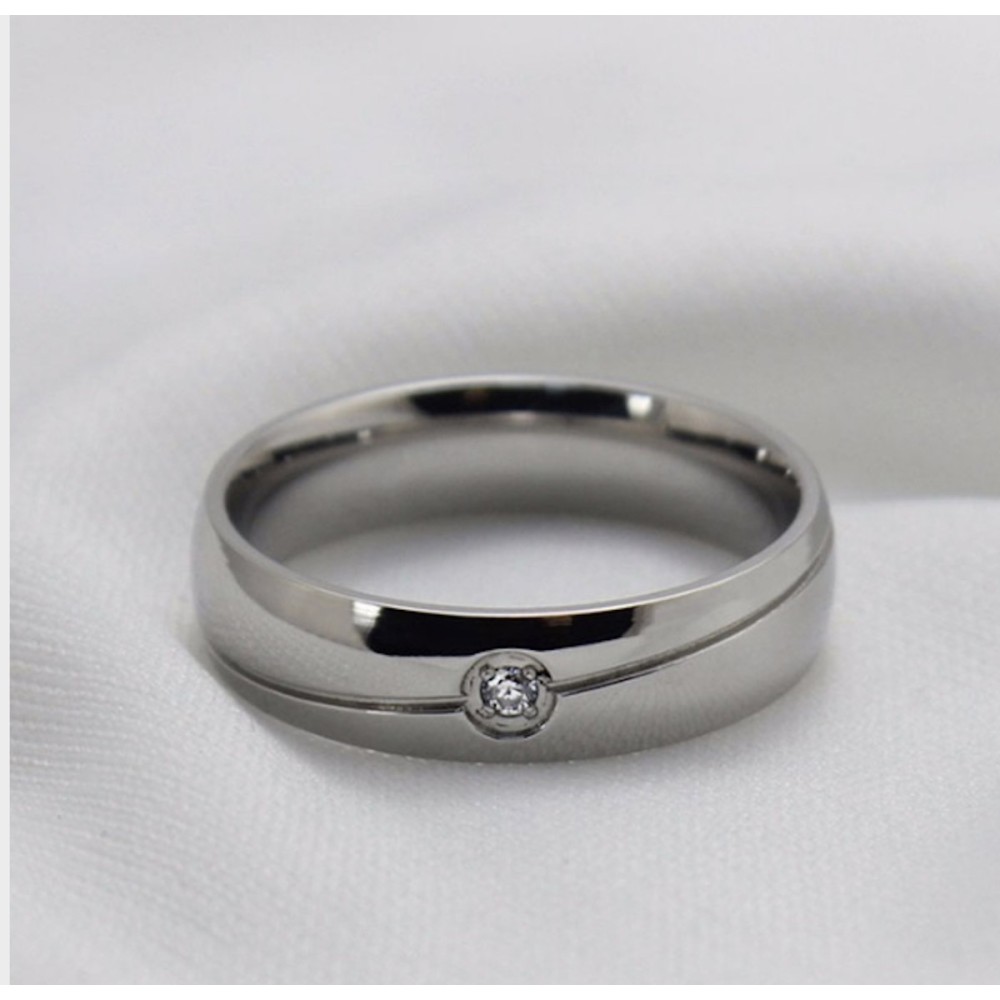 Anello Solitario Argento