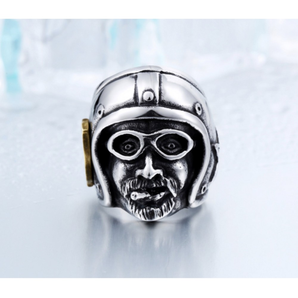 Anello Acciaio Uomo Pilota Route 66...