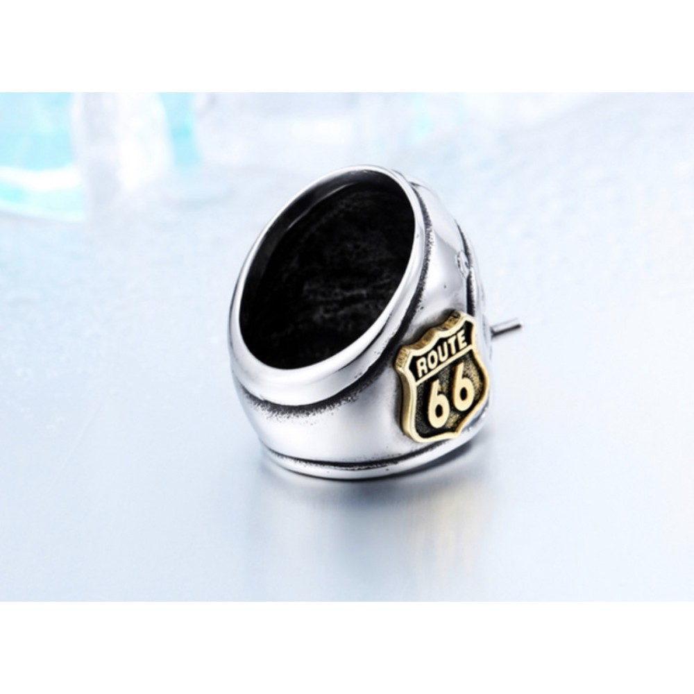Anello Acciaio Uomo Pilota Route 66...
