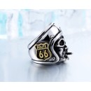 Anello Acciaio Uomo Pilota Route 66 Harley