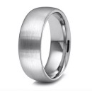 Satin finish ring unisex 8mm silver band