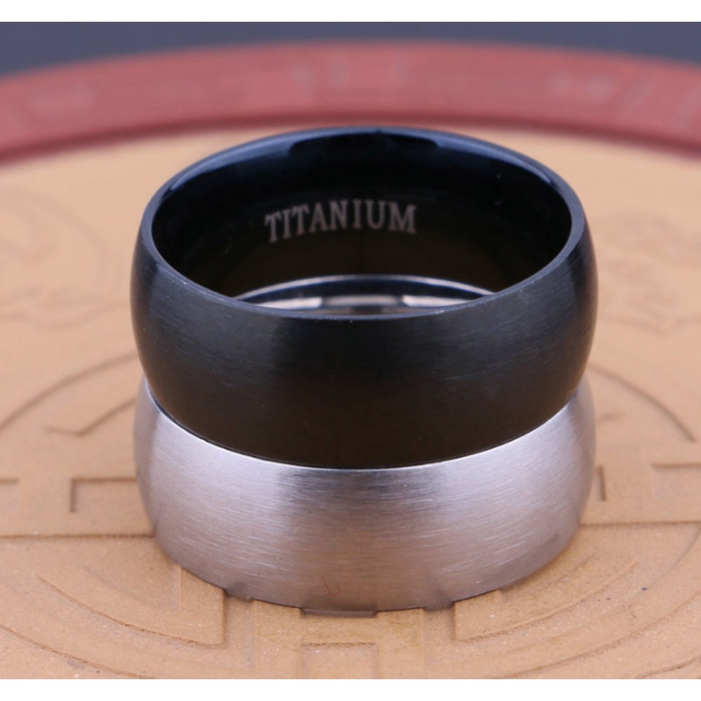 Satin finish ring unisex 8mm silver band