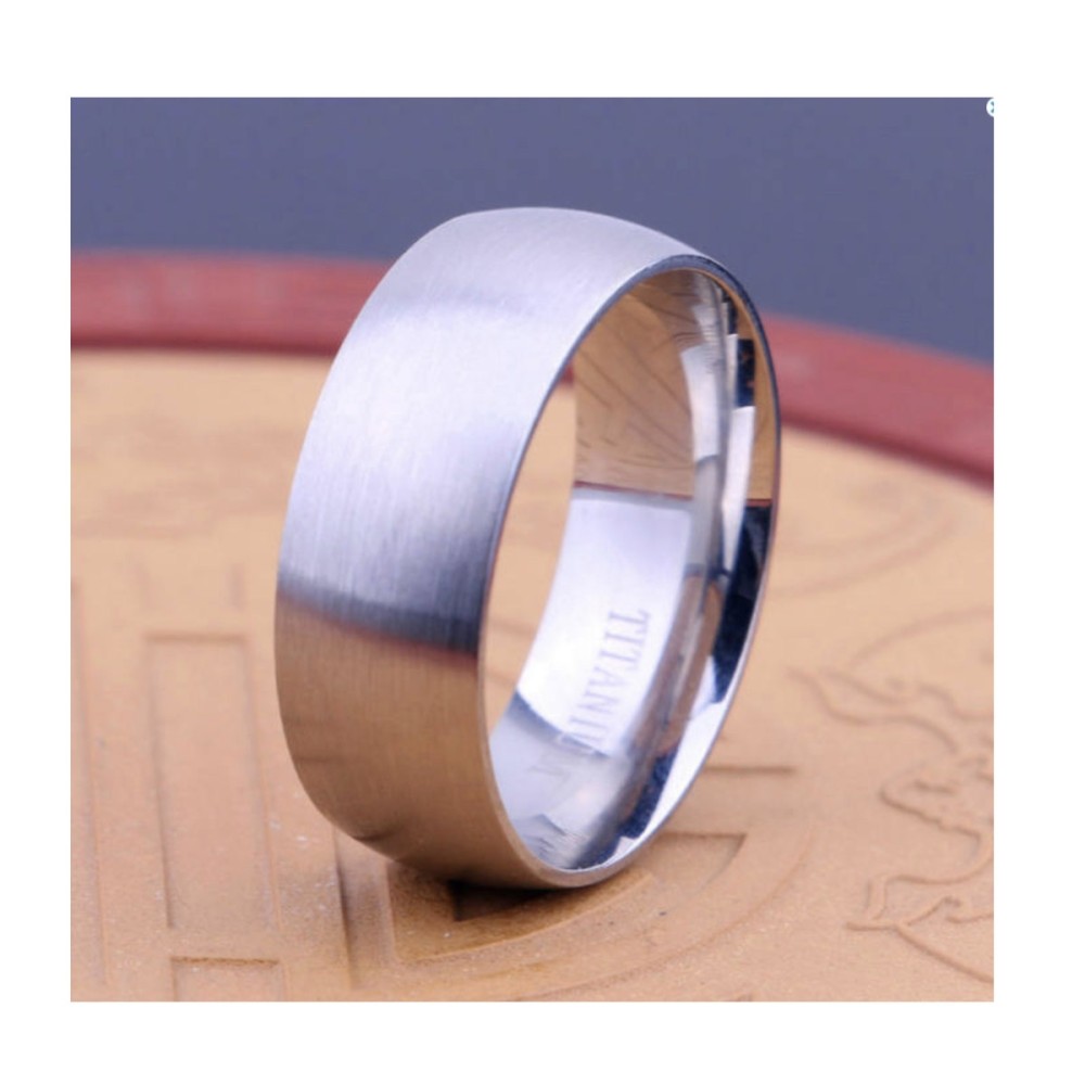 Anello satinato uomo donna 8mm fascia...
