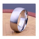 Anello satinato uomo donna 8mm fascia argento