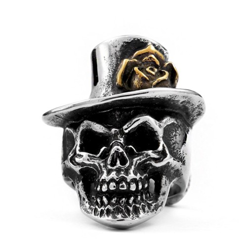 Steel Skull Hat Ring for...