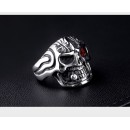 Anello Acciaio Uomo Donna Teschio con Sigaro