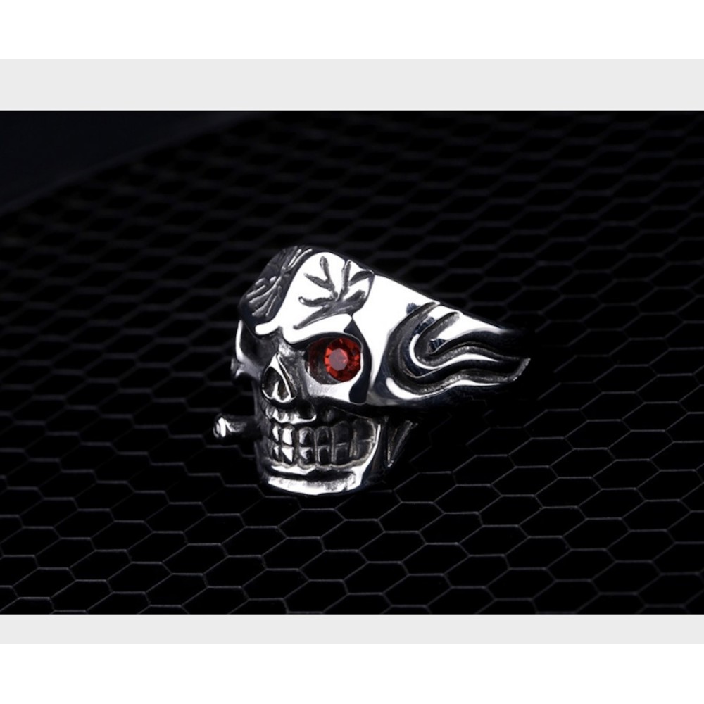 Steel Ring Men Women Skull with Cigar