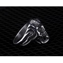 Steel Ring Men Women Skull with Cigar