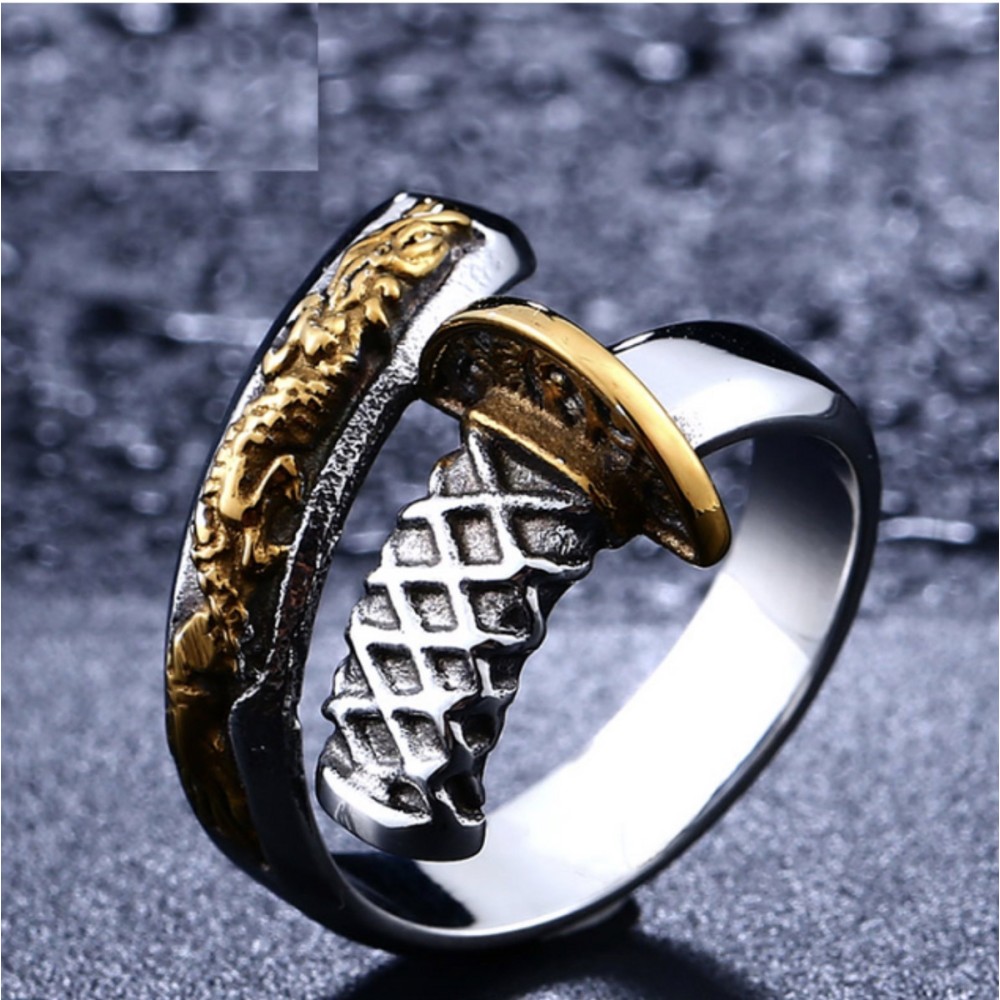 Steel ring for men and women with...