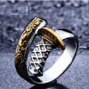 Steel ring for men and women with Samurai Katana sword