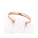 Anello fermanello Acciaio Sottile Oro Rosa Donna Semplice