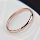 Thin Rose Gold Stainless Steel Simple Women's Clasp Ring
