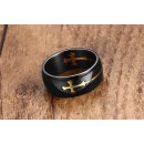 Anello a Fascia Uomo Donna Croce in Acciaio inox