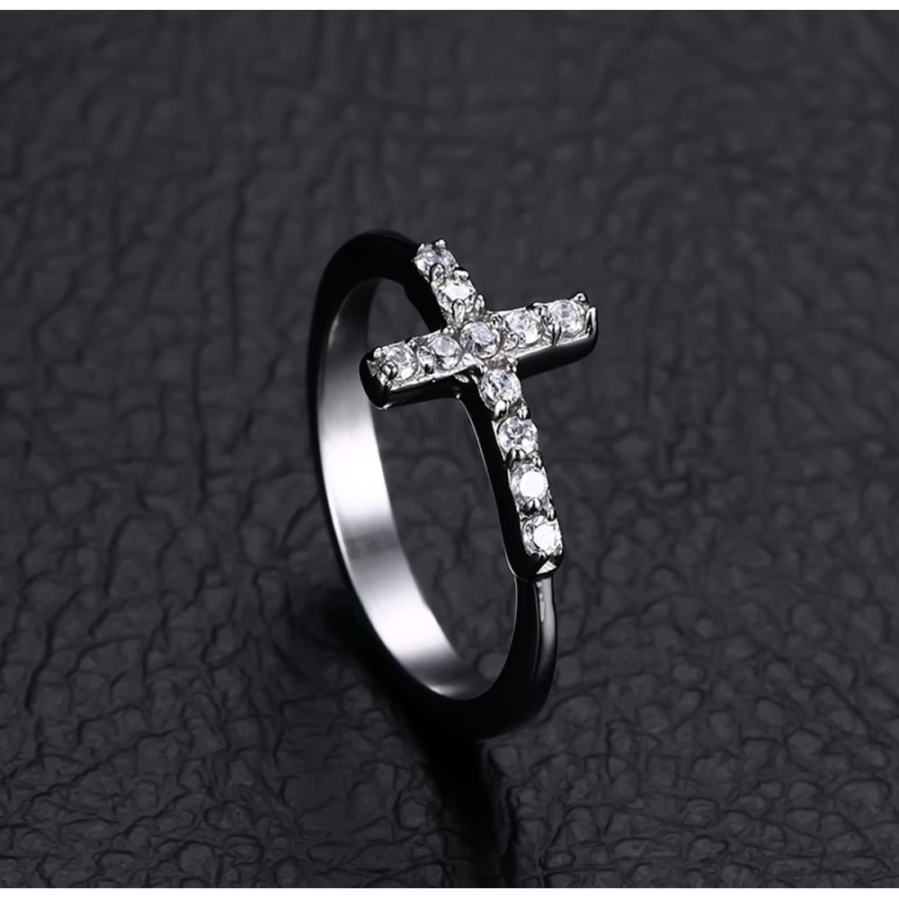 Anello Acciaio Inox Croce