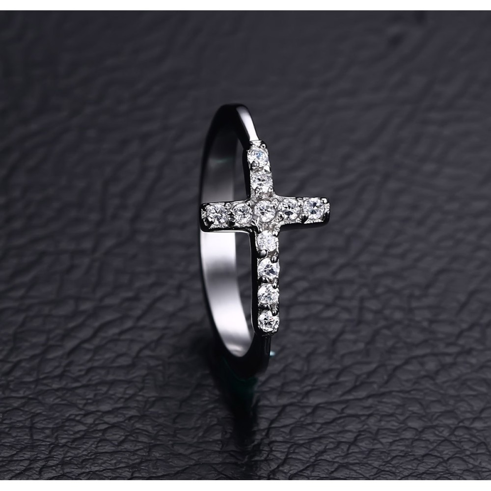 Anello Acciaio Uomo Donna Croce...