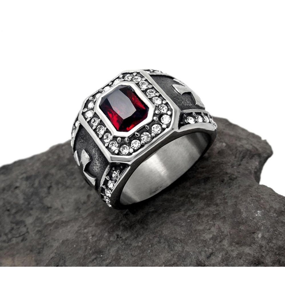 Anello Acciaio Uomo Donna Chevalier...