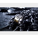 Steel Skull Band Engraved Ring for Men and Women